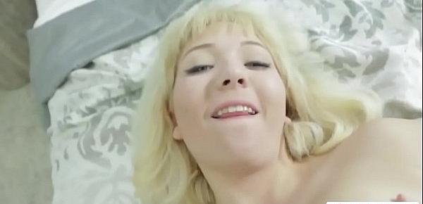  Petite blonde step-sister Velvet Rain bends over and gets fucked